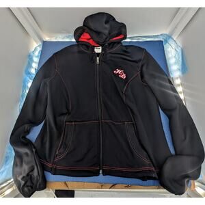 Harley-Davidson Full Zip Embroidered Riding Hoodie Size 1W. Slit Sleeve